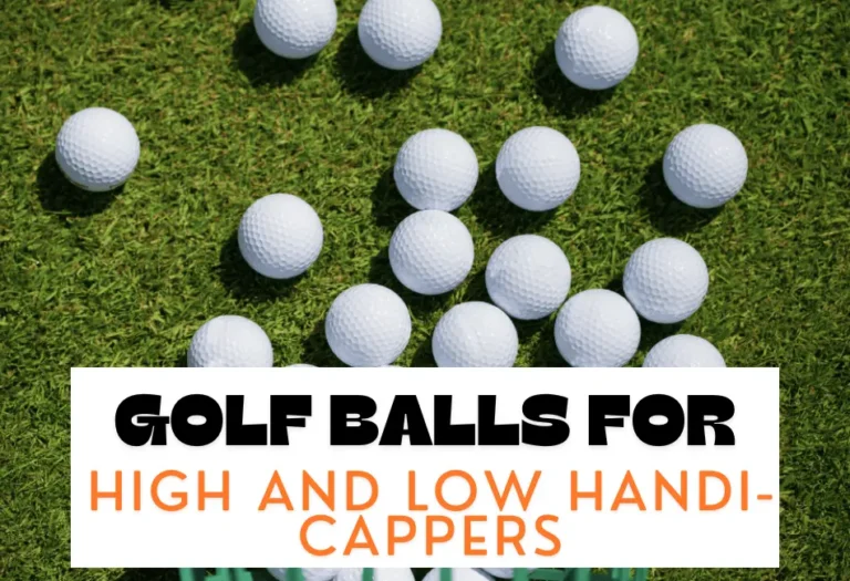 Golf balls for high and low handicappers