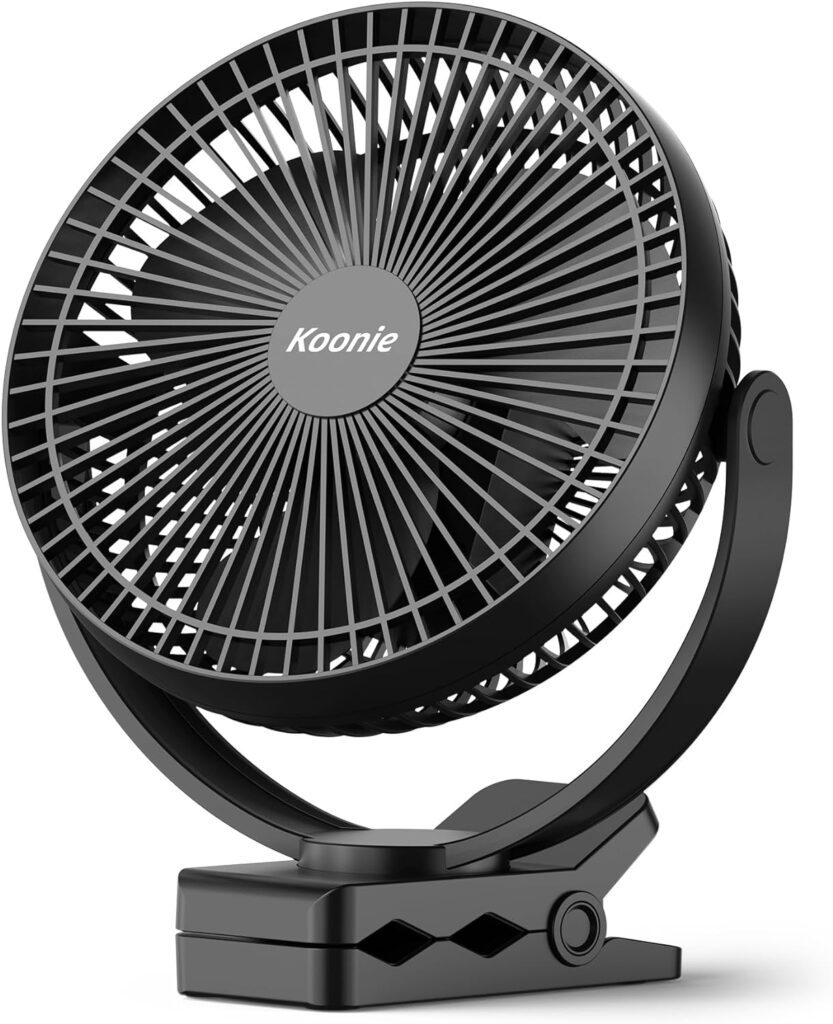 Koonie 10000mAh Clip on Fan Rechargeable