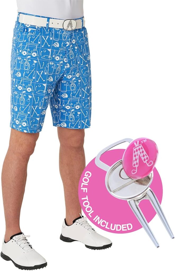 Royal & Awesome Mens Golf Shorts